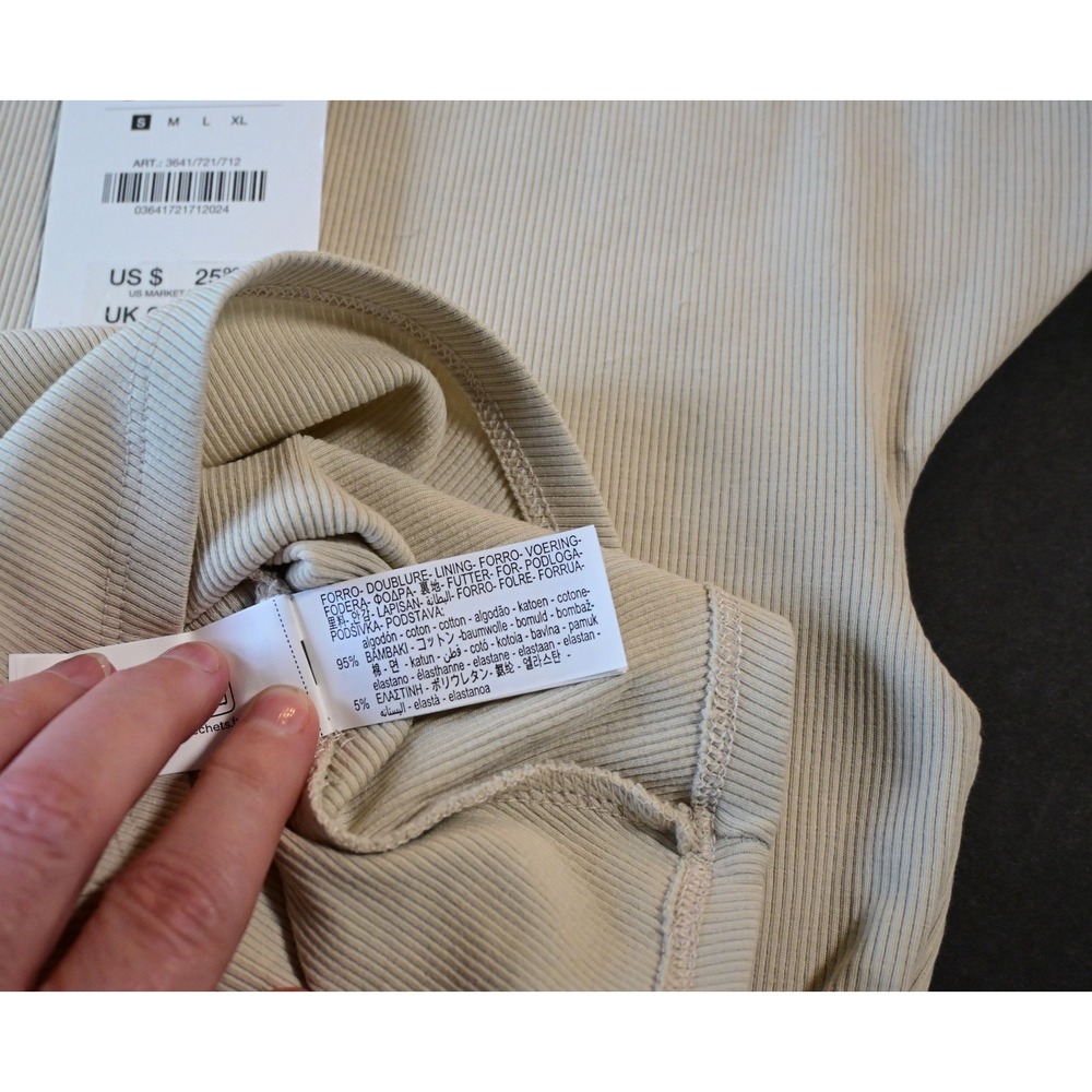 Zara Ribbed Cap Sleeve Top - Picture 3 of 6